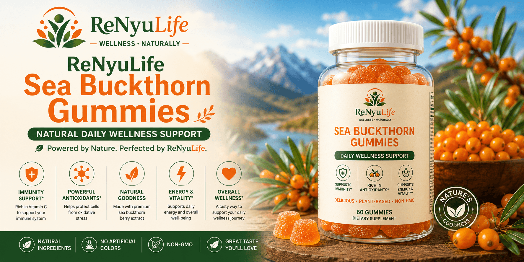 ReNyuLife Sea Buckthorn Gummies